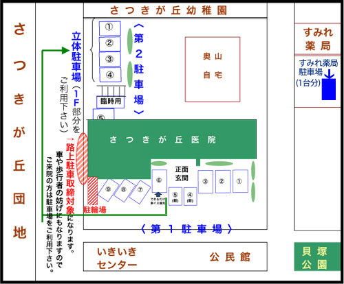 さつきが丘医院駐車場